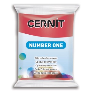 Modelina Cernit Number One 56g, kolor 463 X-MAS RED - CZERWONA ŚWIĄTECZNA
