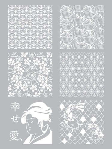 Szablon sitodruk MOTYWY JAPOŃSKIE