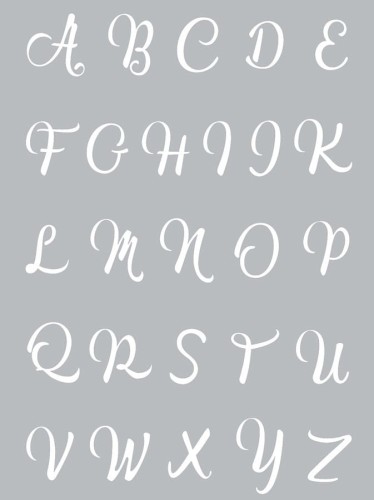 Szablon sitodruk ALFABET