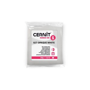 Modelina Cernit Number One 250g, kolor 027 OPAQUE WHITE - BIAŁA NIEPRZEZROCZYSTA