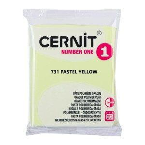 Modelina Cernit Number One 56g, kolor 731 PASTEL YELLOW - PASTELOWA ŻÓŁTA