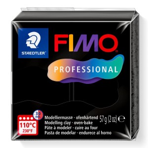 Modelina Fimo Professional 57g, kolor 9 BLACK - CZARNA 