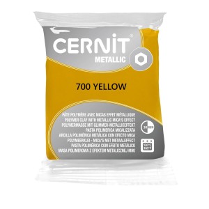 Modelina Cernit Metallic 56g, kolor 700 YELLOW - metaliczna ŻÓŁTA