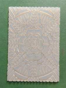 ROZETA RÓŻA - elastyczna płytka z deseniem / teksturą  do modeliny