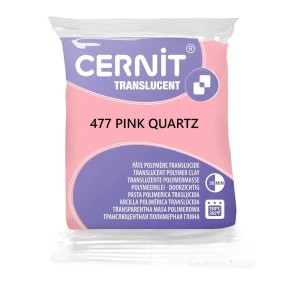 Modelina Cernit Translucent 56g, kolor 477 PINK QUARTZ - transparentna KWARC RÓŻOWY
