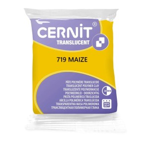 Modelina Cernit Translucent 56g, kolor 719 MAIZE - transparentna ŻÓŁTA KUKURYDZIANA