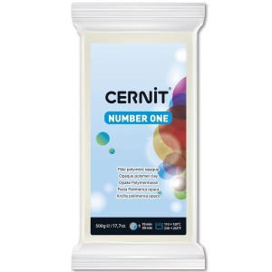Modelina Cernit Number One 500g, kolor 027 OPAQUE WHITE - BIAŁA NIEPRZEZROCZYSTA